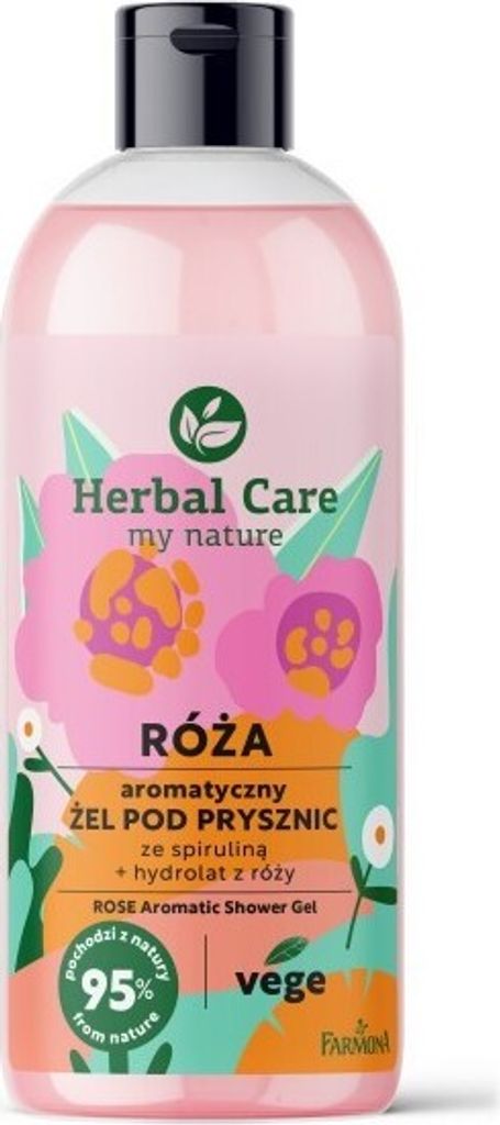 FARMONA Herbal Care Aromatisches Duschgel mit Spirulina - ROSE 500ml