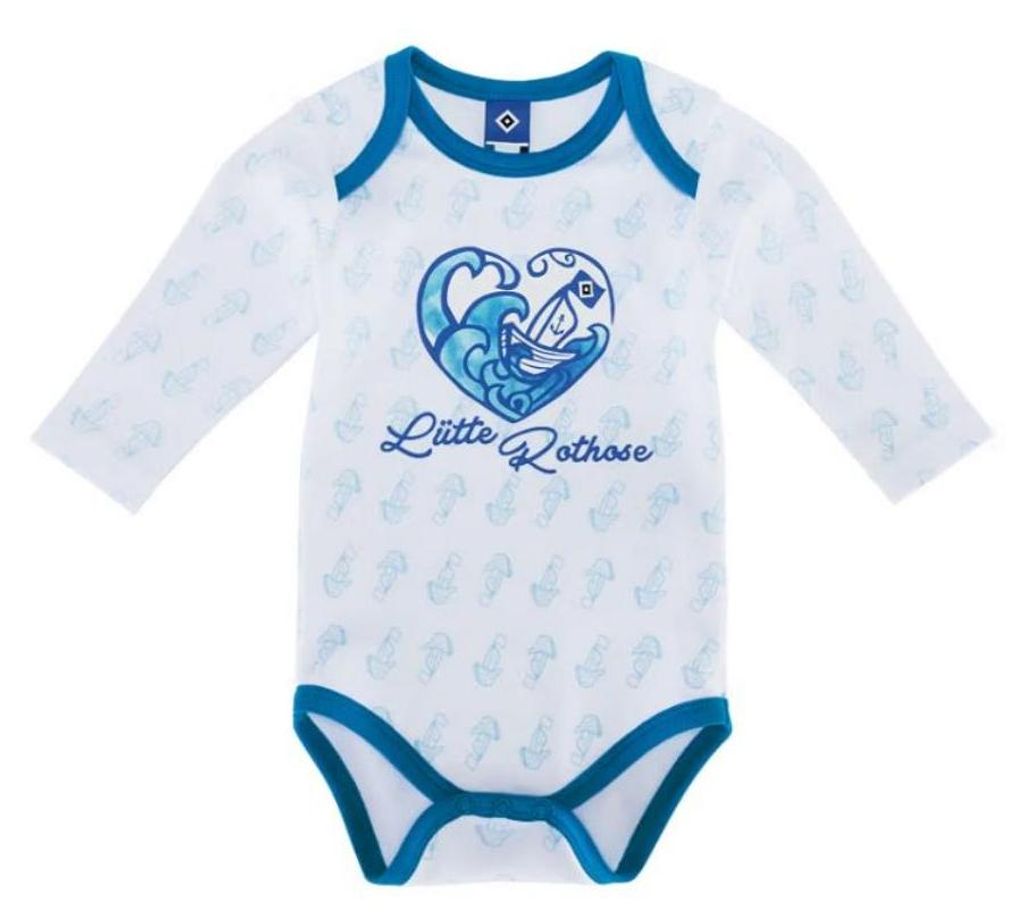 Hamburger SV HSV Body Longsleeve Baby "Lütte Rothose" Gr. Produktbild 