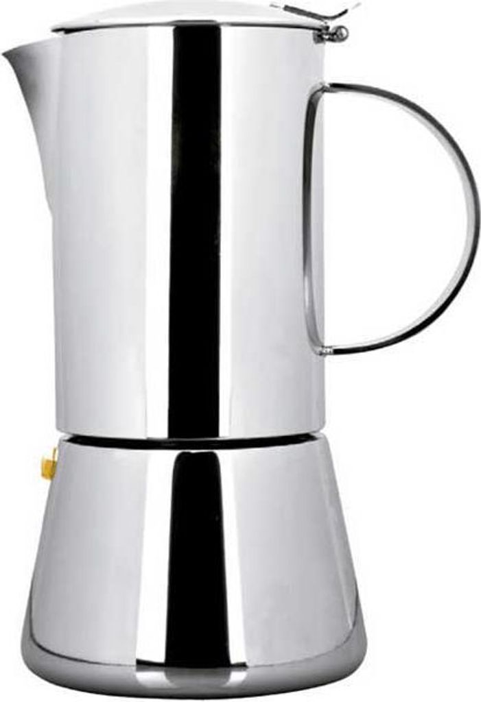 Ibili 620306, Mokka-Kanne, 0,3 l, Edelstahl, Edelstahl, 6 Tassen, Edelstahl