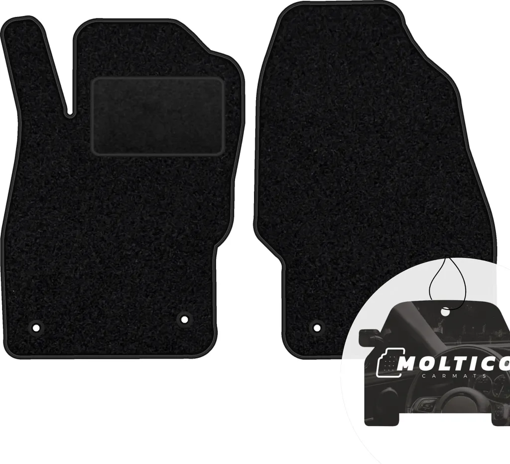 Tappetini Gomma Anteriori Per Opel Corsa E (2015-2020) Hatchback - Set 2 Pezzi, Antiscivolo, Facili Da Pulire, Colore Nero - 3