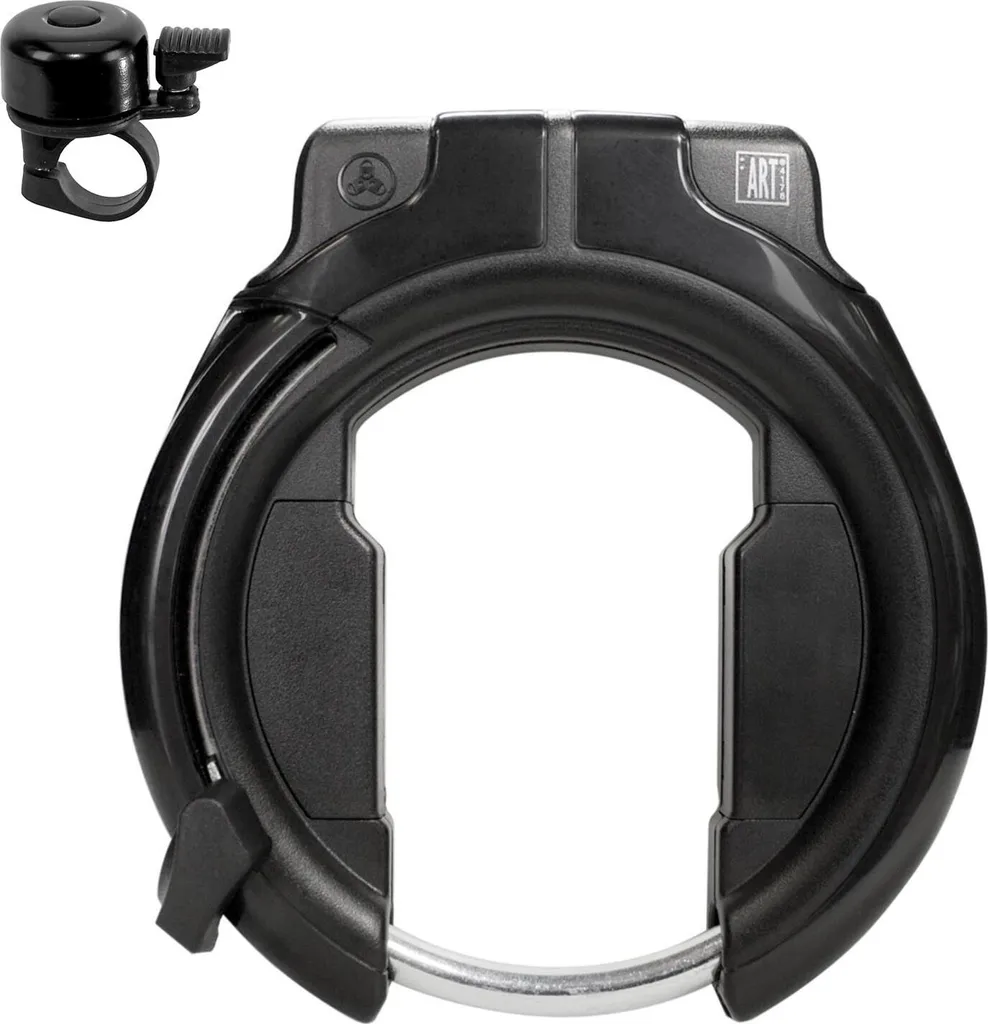 Antivol de Cadre Vélo pour Arrêt Rapide Trelock RS 453 AZ avec Sonnette