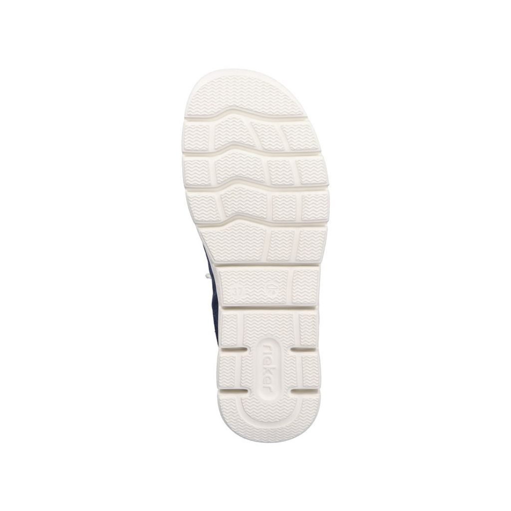 Rieker Damen Slipper Stoff Canvas Segelschuh Schnüroptik 44000, Größe:39 EU, Farbe:Blau