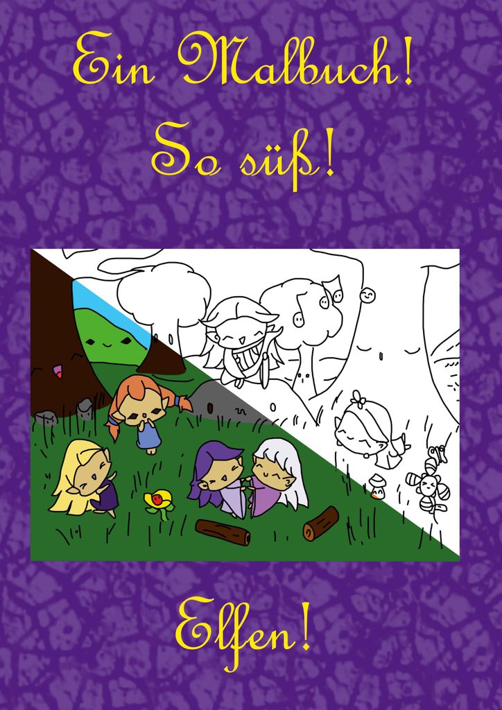 Ein Malbuch! So süß! Elfen!, Deutsch, Taschenbuch, 62 Seiten