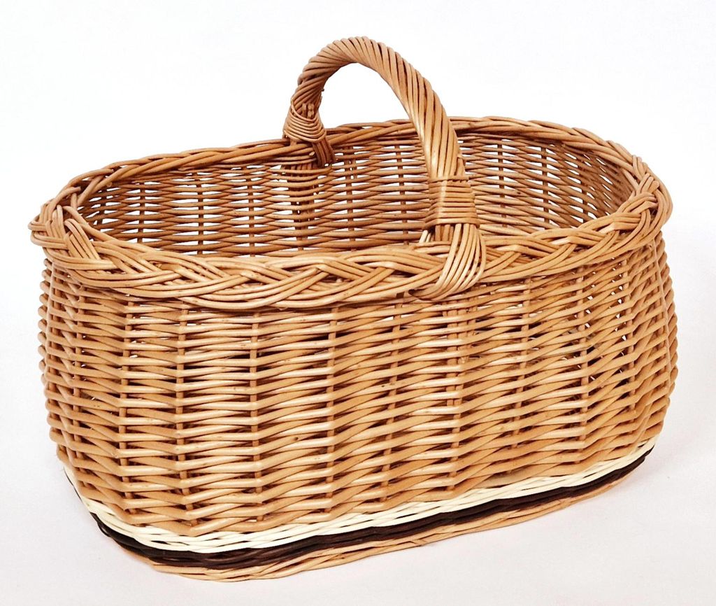 Einkaufskorb Pilzkorb Autokorb aus Weide 44 x 29 cm Produktbild 
