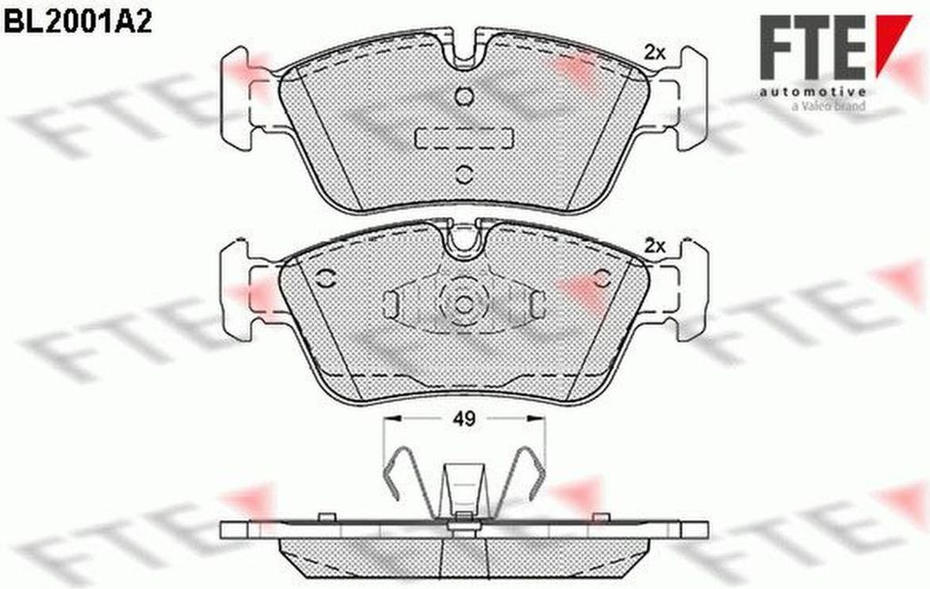 FTE Bremsbeläge Satz Vorne Bremsklötze für BMW 3 Touring (E91) 9010587