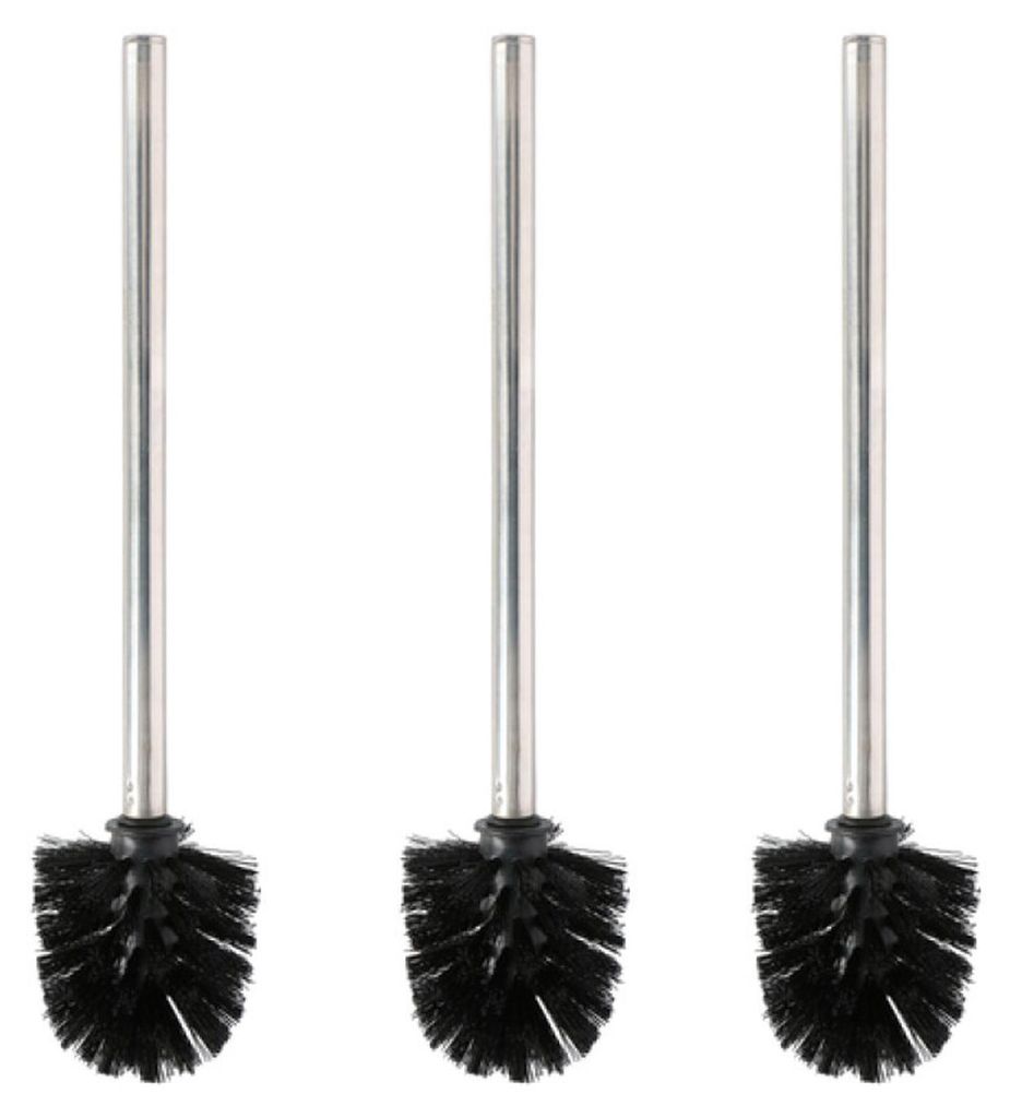 3/6er Set Toilettenbürste WC Bürste Edelstahloptik Stiel