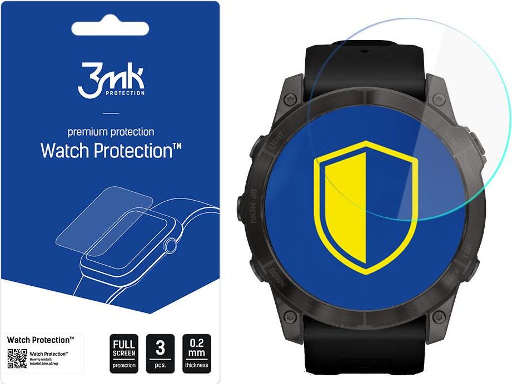 3mk Watch Protection Lite Displayschutzfolie aus gehrtetem Glas fr Garmin Fenix 7