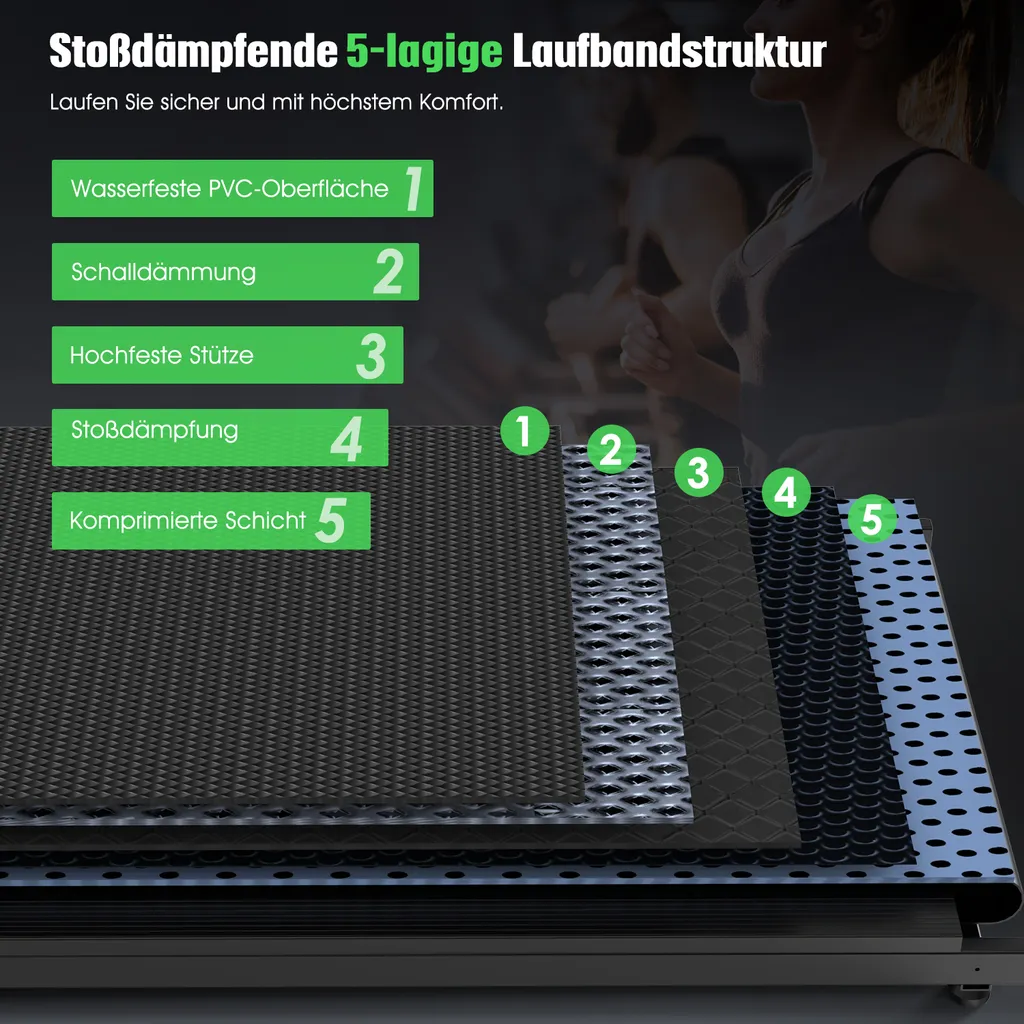 Tapis de course électrique 2,5 CV pliable 12 km/h - Modèle Sport-250
