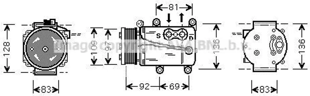 Réparer clim Ford : Compresseur PRASCO FDAK171 - OE 1367492 neuf