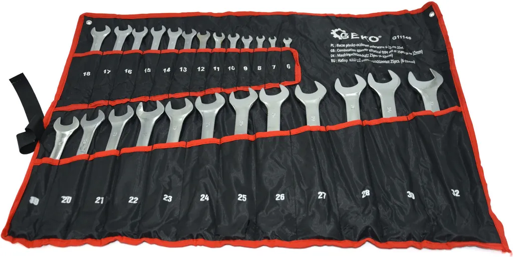 Pack 25 clés à molette polies 6-32mm contre boulons bloqués et rouille