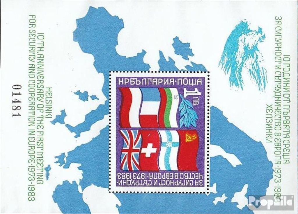 Briefmarken Bulgarien 1982 Mi Block129 (kompl.Ausg.) postfrisch KSZE