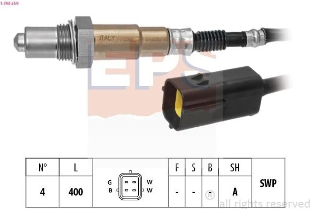Capteur d'Oxygène Post-Catalyseur Sonde Lambda EPS Chevrolet Spark M300