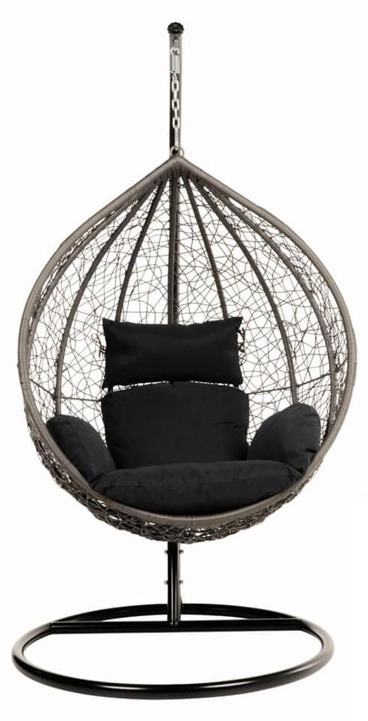 HOME DELUXE - Hängesessel Cielo - Schwarz, Höhe 200 cm - Produktbild 
