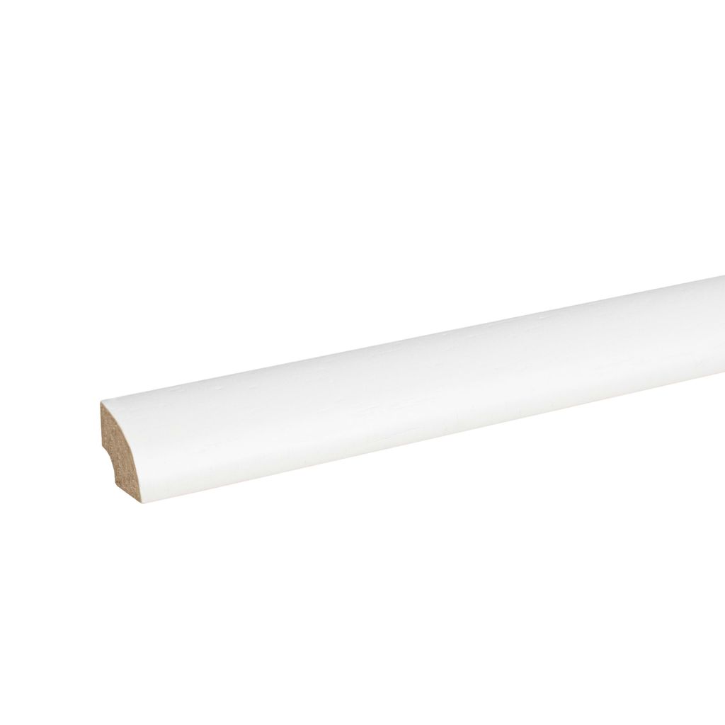 Viertelstableiste Fußleiste 12 x 12 x 2000 mm Weiß zum Kleben, Clipsen, Schrauben & Nageln Massivholz Sockelleiste by PROVISTON 50 Meter | 25 Stück