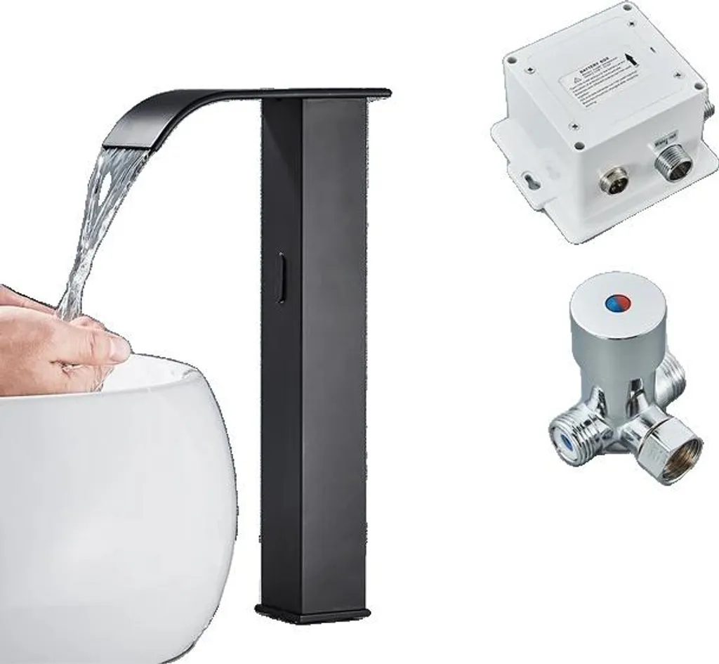 Robinet de lavabo à capteur infrarouge sans contact chrome série IR-20