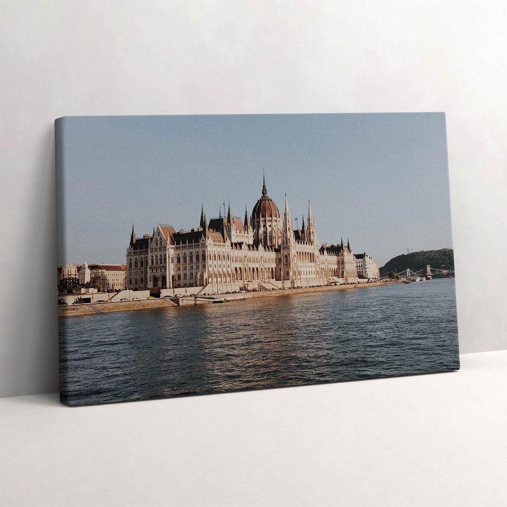 Parlamentsgebäude in Budapest – Leinwandbild Wandbild – 30x20 cm – Leinwandbilder – Wandbilder – Schlafzimmer – Flur