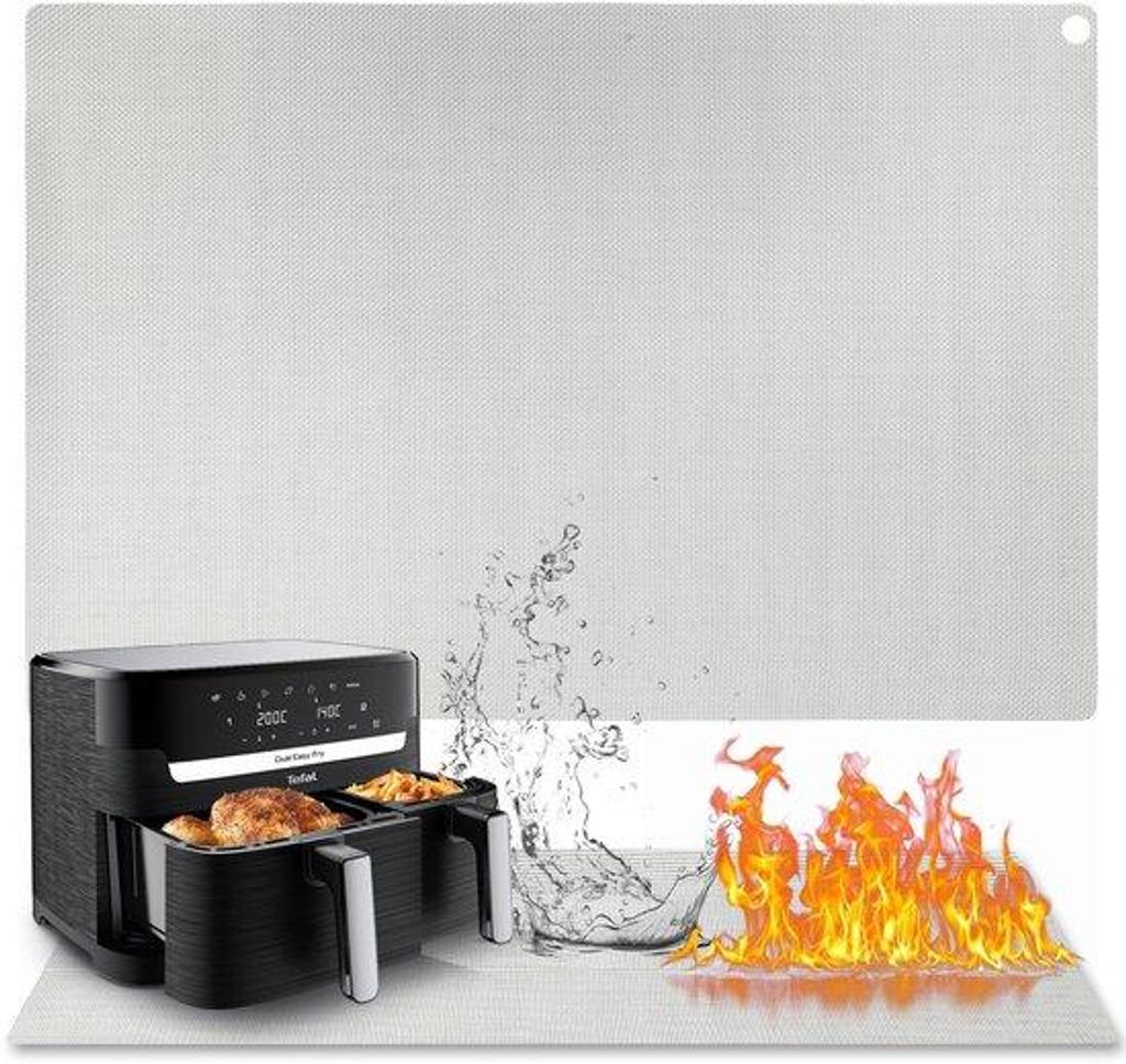 Hittebeständige Arbeitsplatte, 60x40cm, brandfeste Arbeitsplatte für Arbeitsflächen, Hitzebeständiger Luftfryer-Mat, Arbeitsplattenbeschutzung,...
