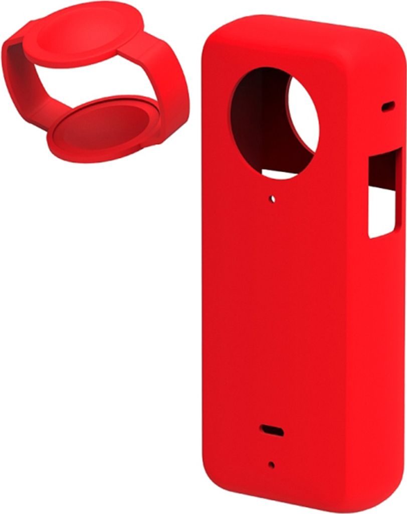 Panoramakamera-Silikon-Schutzhuelle mit Objektivdeckel, stossfest, kompatibel mit Insta360 X3-Kamerazubehoer