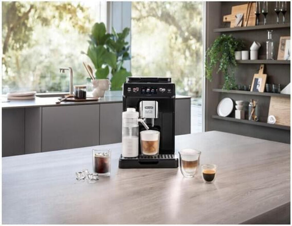 DeLonghi Eletta Explore ECAM450.65.G Superautomatische Kaffeemaschine mit Mahlwerk 19 Bars Dunkelgrau