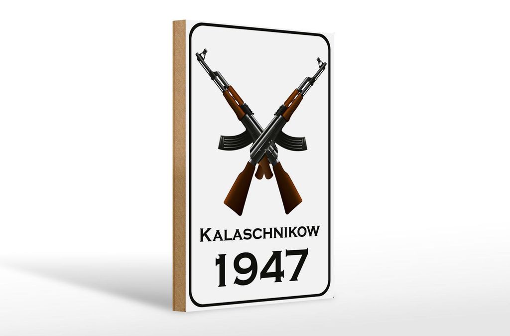 Holzschild Gewehr 20x30cm Kalaschnikow 1947