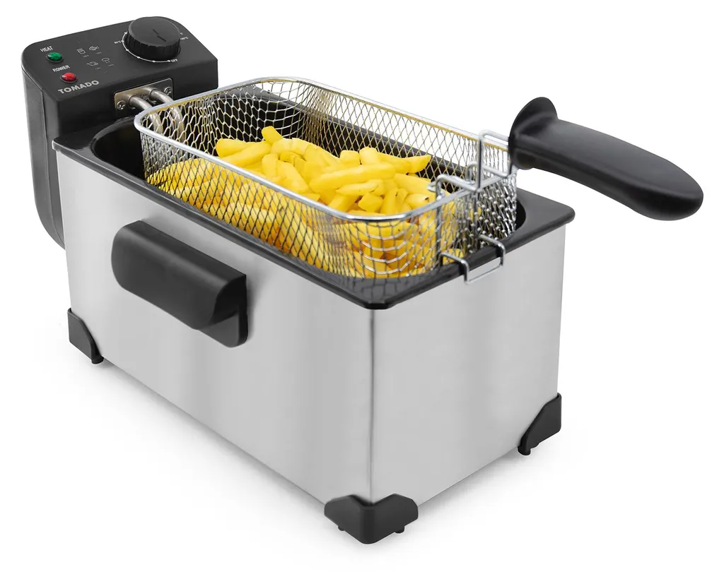 Friteuse Tomado 3 Litres pour préparer des frites croustillantes Inox