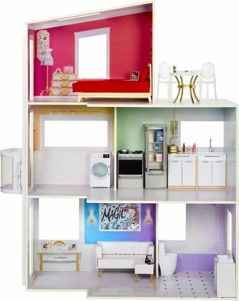 Maison de Poupées Rainbow High Townhouse : Grand Volume et Bois Robuste