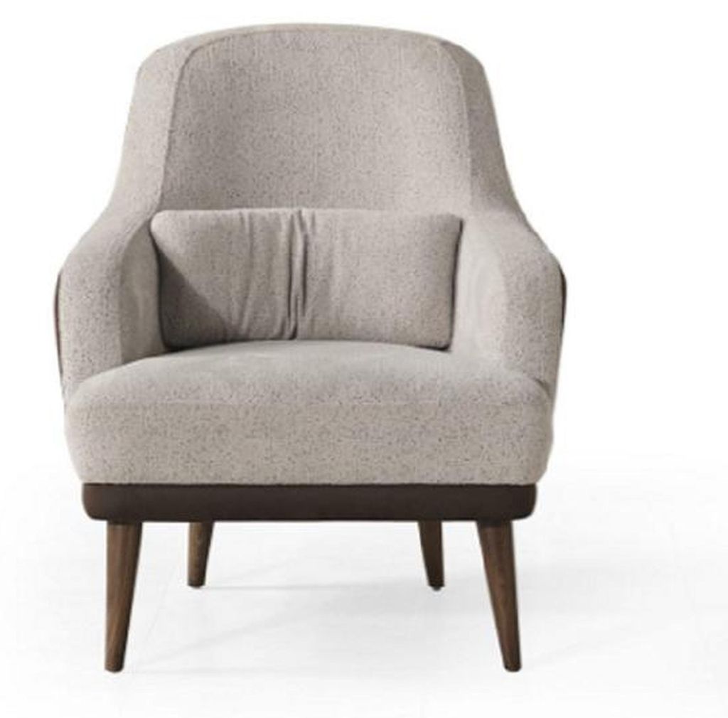 Sessel Design Couch Sofa Relax Braun Textil Lounge Polster Sitzer Luxus