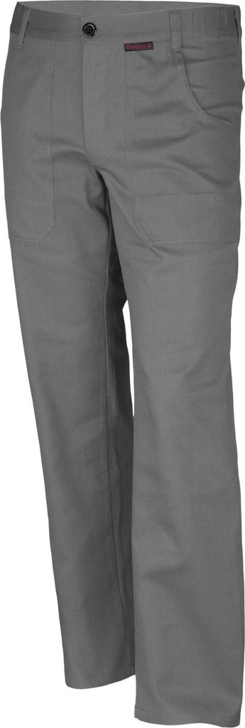 Qualitex Bundhose - classical Arbeitshose - BW 270 g - mit 4 Taschen aus reiner Baumwolle - in Farbe: grau - Herren: 44 - Damen: 38