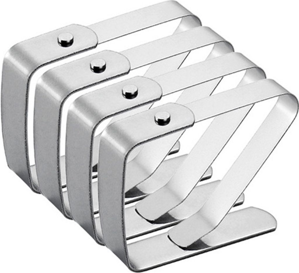 INF Tuchklammern / Tuchhalter 4er-Pack Silber