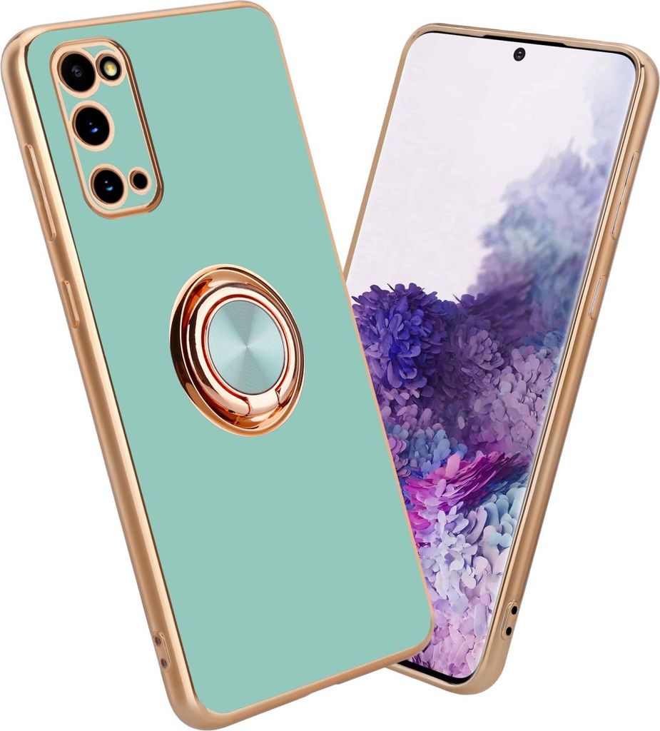 Cadorabo Schutzhülle für Samsung Galaxy S20 Hülle in Türkis Etui Case Cover Kameraschutz magnetische Autohalterung