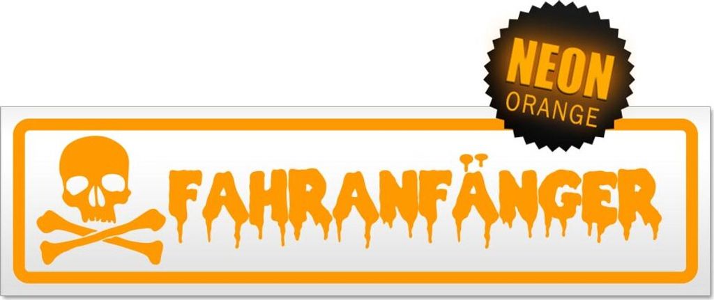 Fahranfänger Totenkopf Magnetschild Schild magnetisch