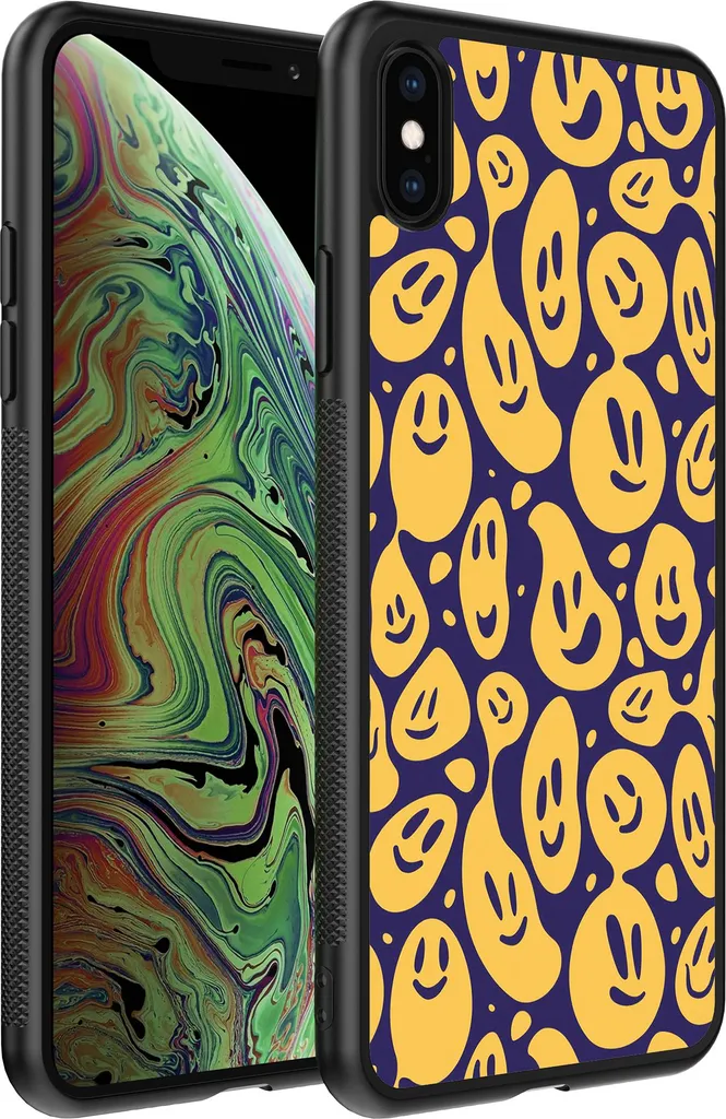 Custodia Per IPhone XR Con Motivo Smiley - Morbida TPU Antiurto, Sottile E Carina Per Ragazze, Ricarica Wireless