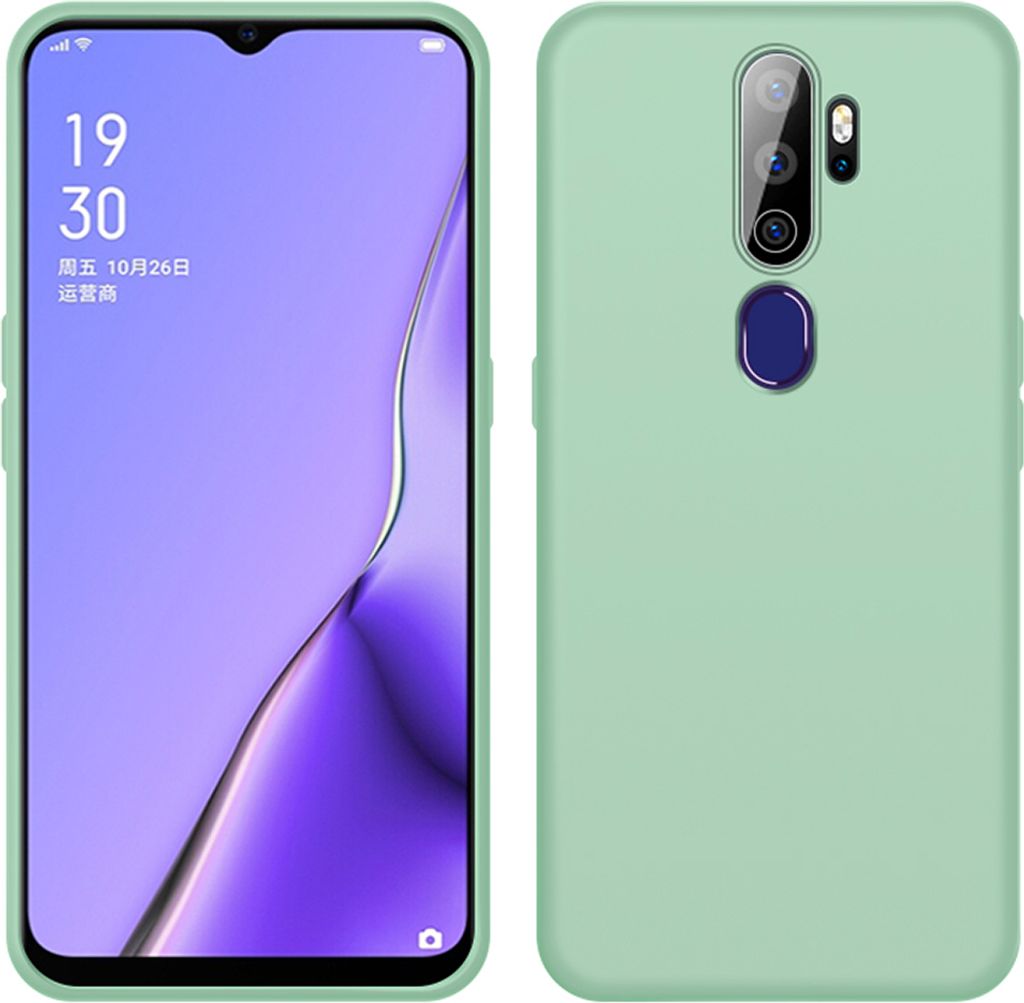 OPPO A9 2020 Hülle, LaimTop Slim Flüssig Silikon Soft Gel Gummi Stoßfest Kratzfest Schutzhülle für OPPO A9 2020 Grün