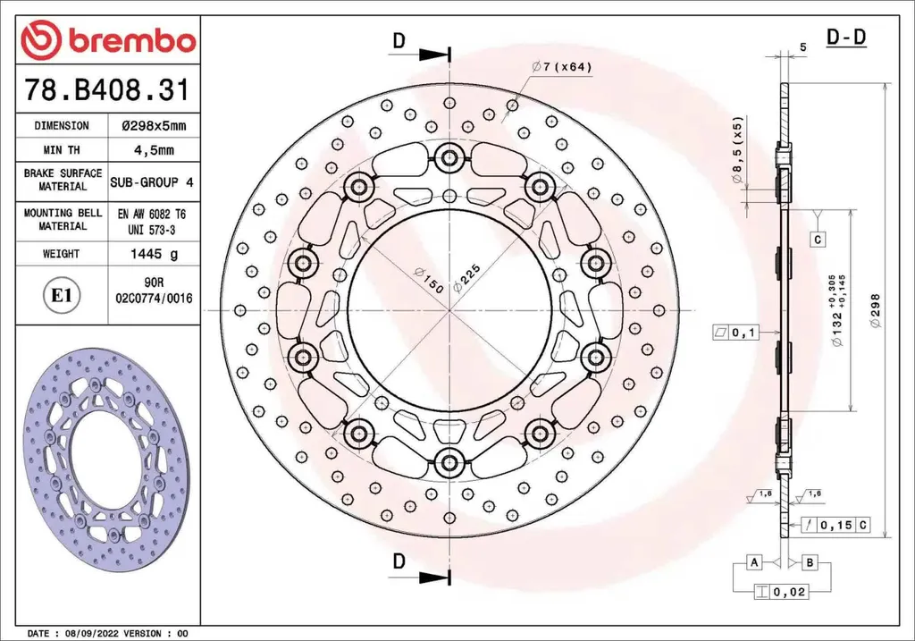 Freinage Yamaha Inefficace ? Disque Brembo Série Or 78B40831 298mm