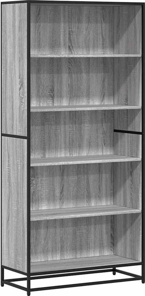 vidaXL Bücherregal Grau Sonoma 80,5x35x170,5 cm Holzwerkstoff