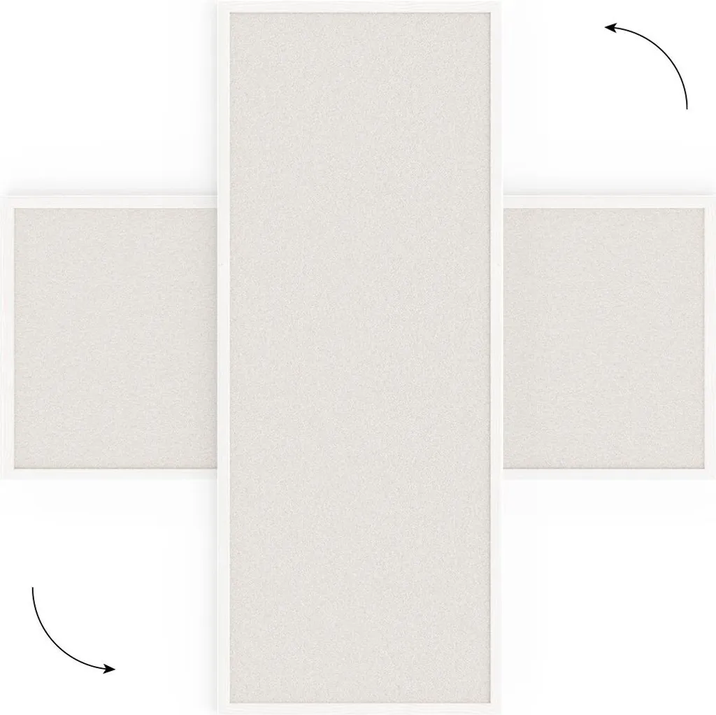 Bacheca In Sughero U Brands, 36x36 Cm, Cornice In Legno Bianco, Superficie Di Livello Industriale, Con Puntine