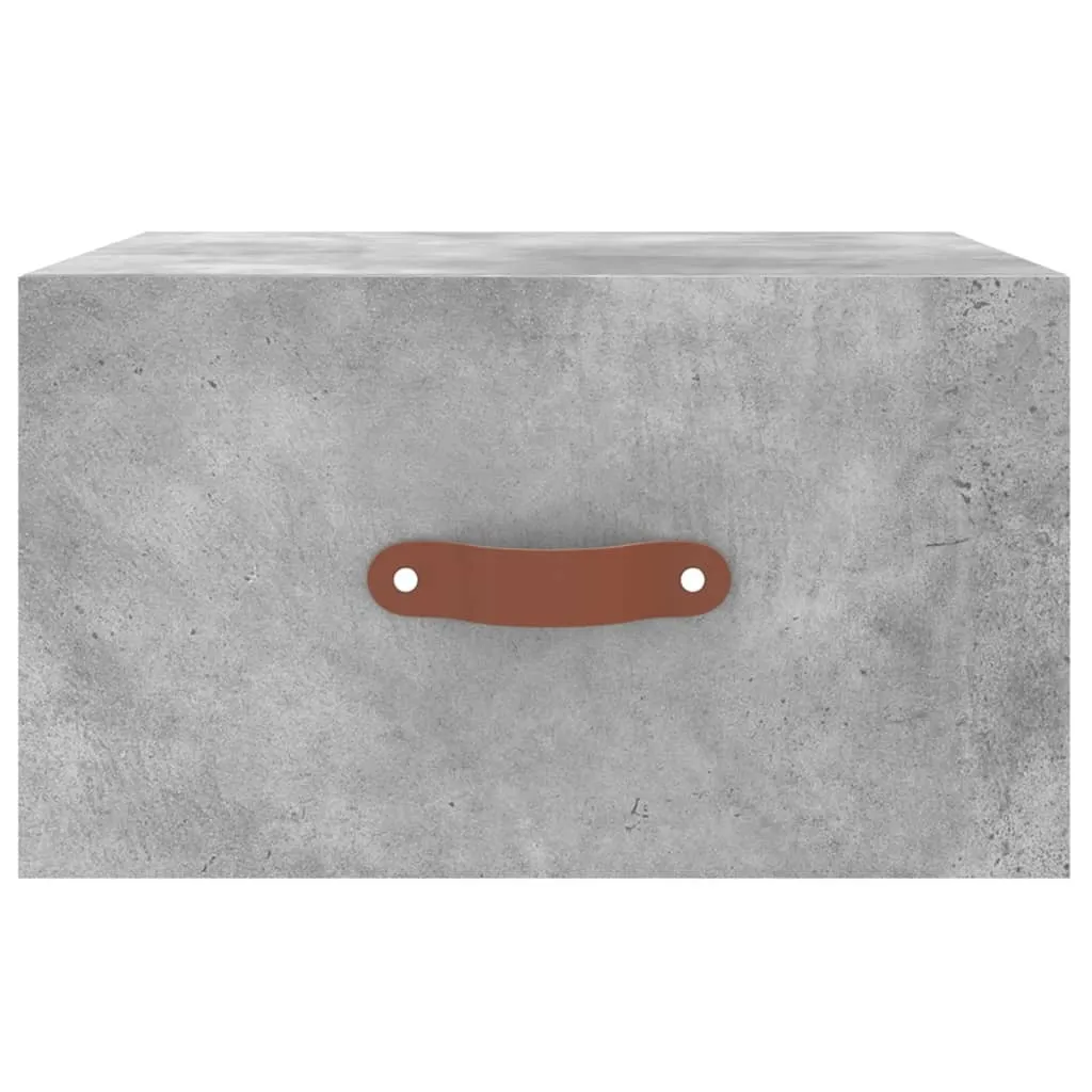 vidaXL Coppia Comodini a Muro Grigio Cemento 35x35x20 cm Moderni - 6