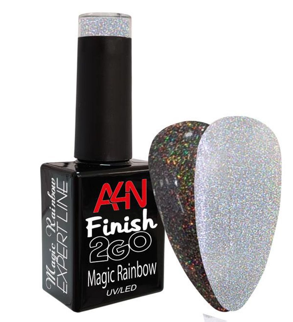 A4N Finish2Go Magic Raimbow CatEye UV Glanzversiegeler ohne Schwitzschicht, Top Finish, Glänzend, extrem funkelnd