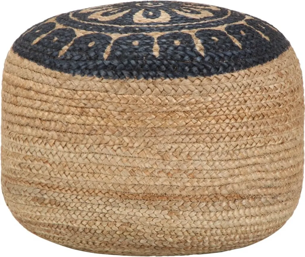 Pouf Poggiapiedi Economico Juta Blu 45x30 | Prezzo e Qualità Online