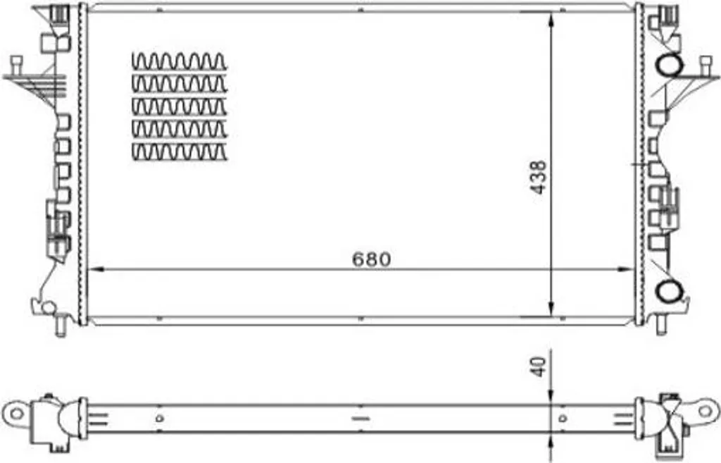 Radiateur moteur HART 618 646 - Remplacement OE 7701474241 Espace