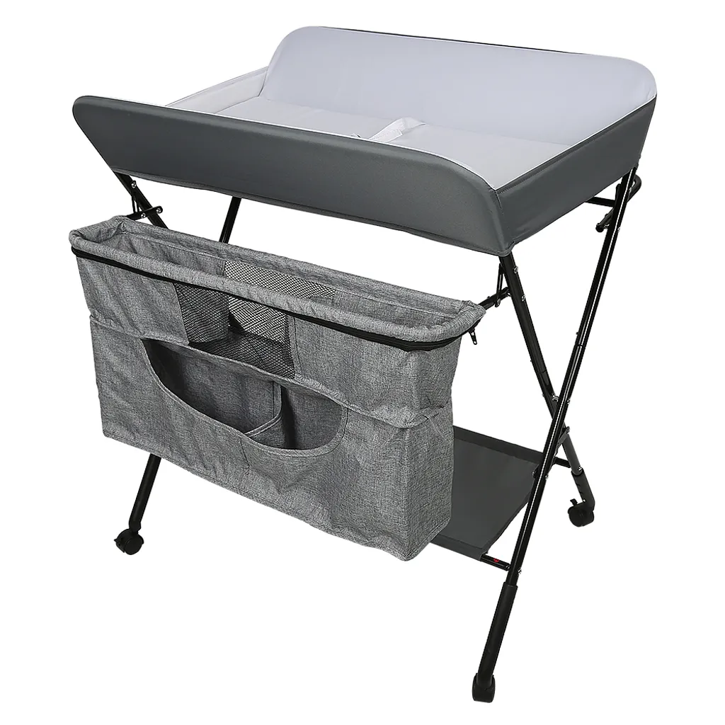 Table à langer gain de place pliable pour petits appartements - Gris 85cm - 8