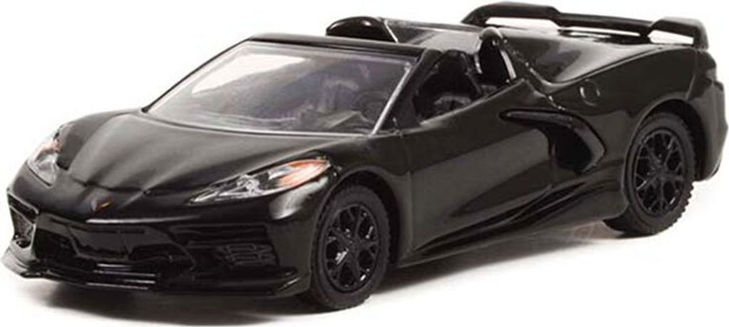 CHEVROLET Corvette Stingray 2021 aus der Serie BLACK BANDIT Collection in Blisterverpackung., GREEN28090-D, Maßstab1/64, GREENLIGHT