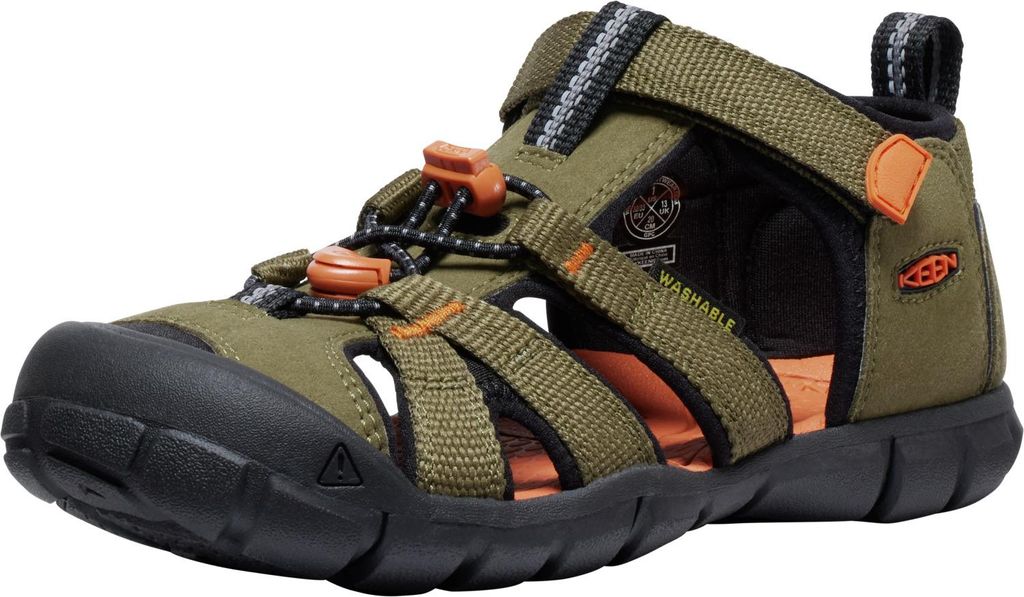 Keen Jugendliche Seacamp II CNX Sandale dark olive/gold Produktbild 