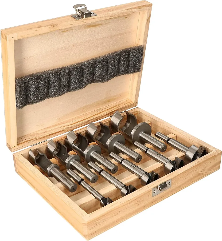 Jeu de 10 Mèches Forstner 15-35 mm pour Perçage Propre du Bois Naturel