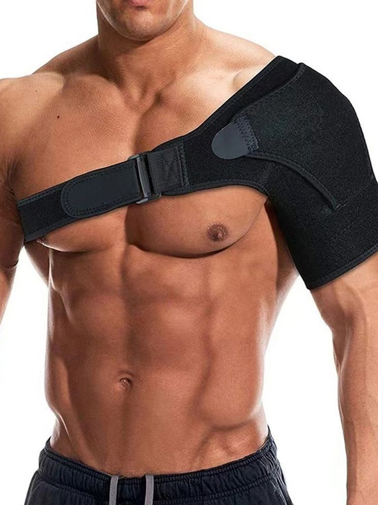 INF Schwarze Schulterstütze zur Vorbeugung von Verletzungen und Schmerzlinderung