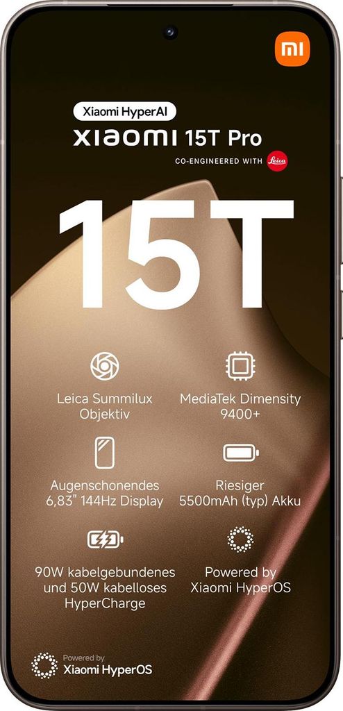 Xiaomi 15T Pro Smartphone 5G 6,83" AMOLED 144Hz 12GB RAM Produktbild 
