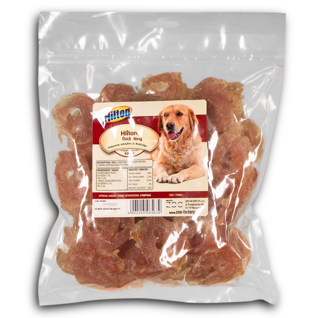 HILTON Soft duck rings - Hundeleckerli - 500 g