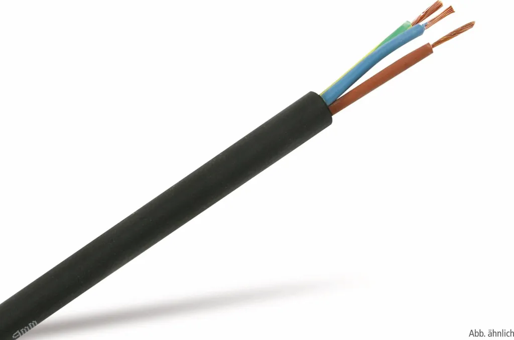Câble électrique en caoutchouc 3G1.5 souple 10m pour raccordement sûr
