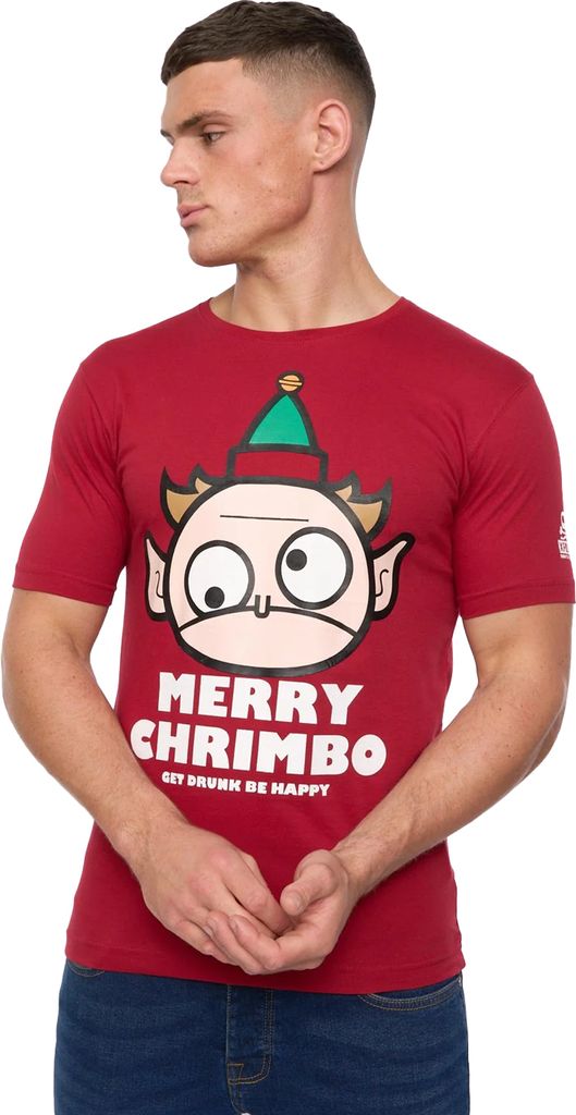 Xplicit - T-Shirt für Herren - weihnachtliches Design BG1911 (L) (Blutrot)