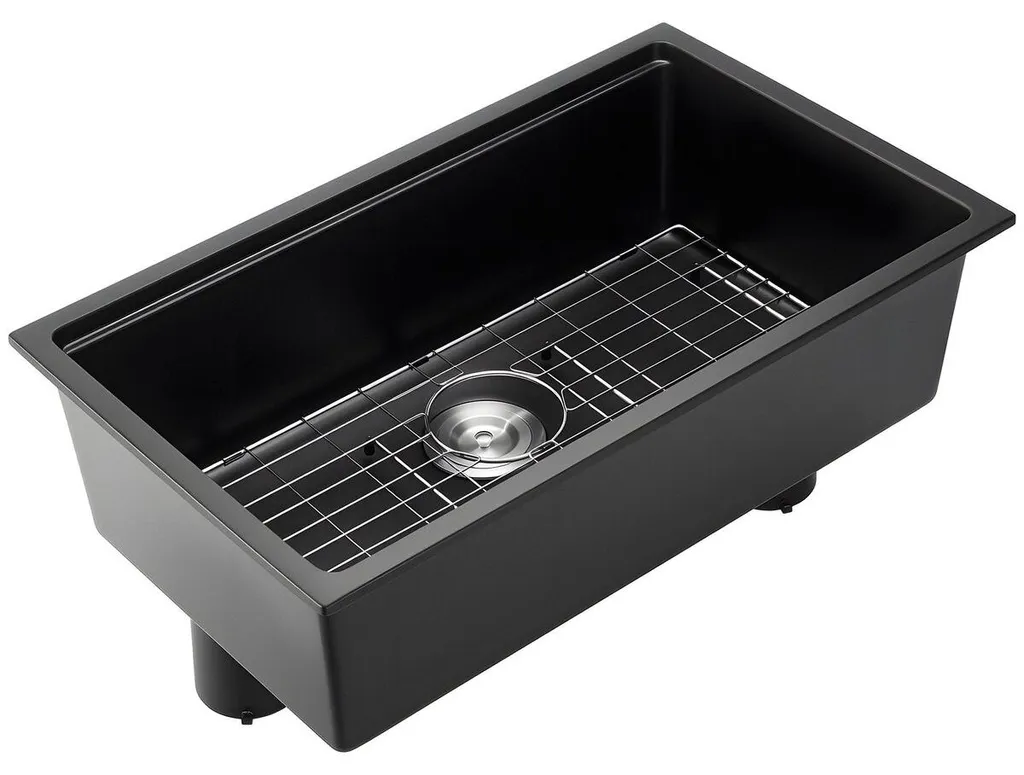 Évier de cuisine granit 76 cm sous plan avec cuve profonde anti-rayure - 9